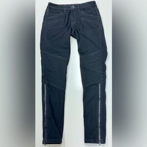 5.11 Tactical Wyldcat Women's Sz 0-Reg Black Skinny Ankle Zipper Stretch Pants